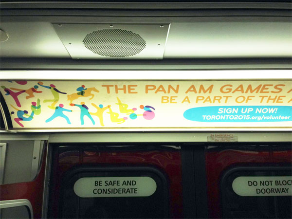 Pan Am Games subway ad