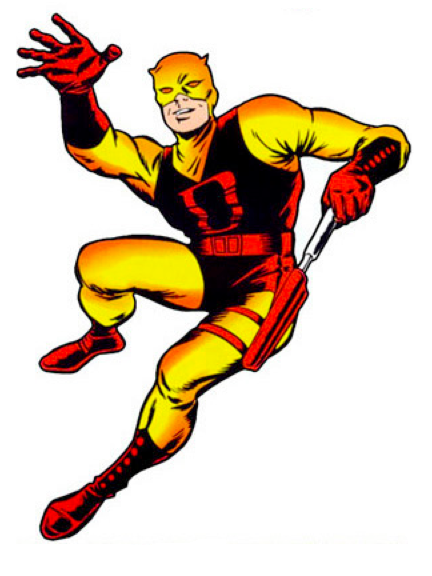 He's a blind guy with extrasensory abilities brought on by radioactive waste who dresses in spandex and fights crime. Let's play him straight.