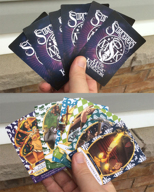 Sorcerers cards are colourful and nicely designed.